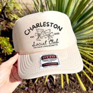 Custom Bachelorette Party Trucker Hat: Palm Springs Social Club