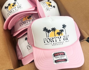 Custom Birthday Trucker Hat: Trendy Beach Party Favor