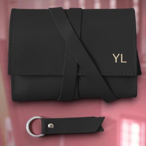 Leather Jewelry Case, Travel Jewelry Organizer, Compact Jewelry Roll – Perfect for Trips, Holidays and Daily Storage