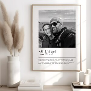 Impression personnalisée de définition de petite amie | Cadeaux pour petite amie | Cadeau Saint-Valentin pour elle | Cadeau d'anniversaire et de la Saint-Valentin | Cadeau pour couple