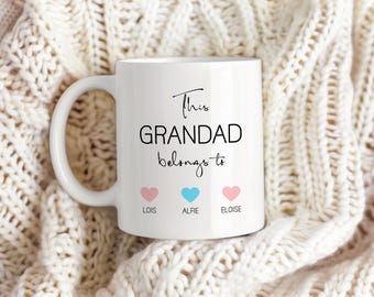 Personalised This Grandad Belongs To Mug | Father’s Day Gift From Grandkids | Gifts For Grandad