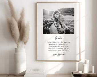 Personalised Grandad Photo Poem Print - Framed or Unframed | Gift for Grandad