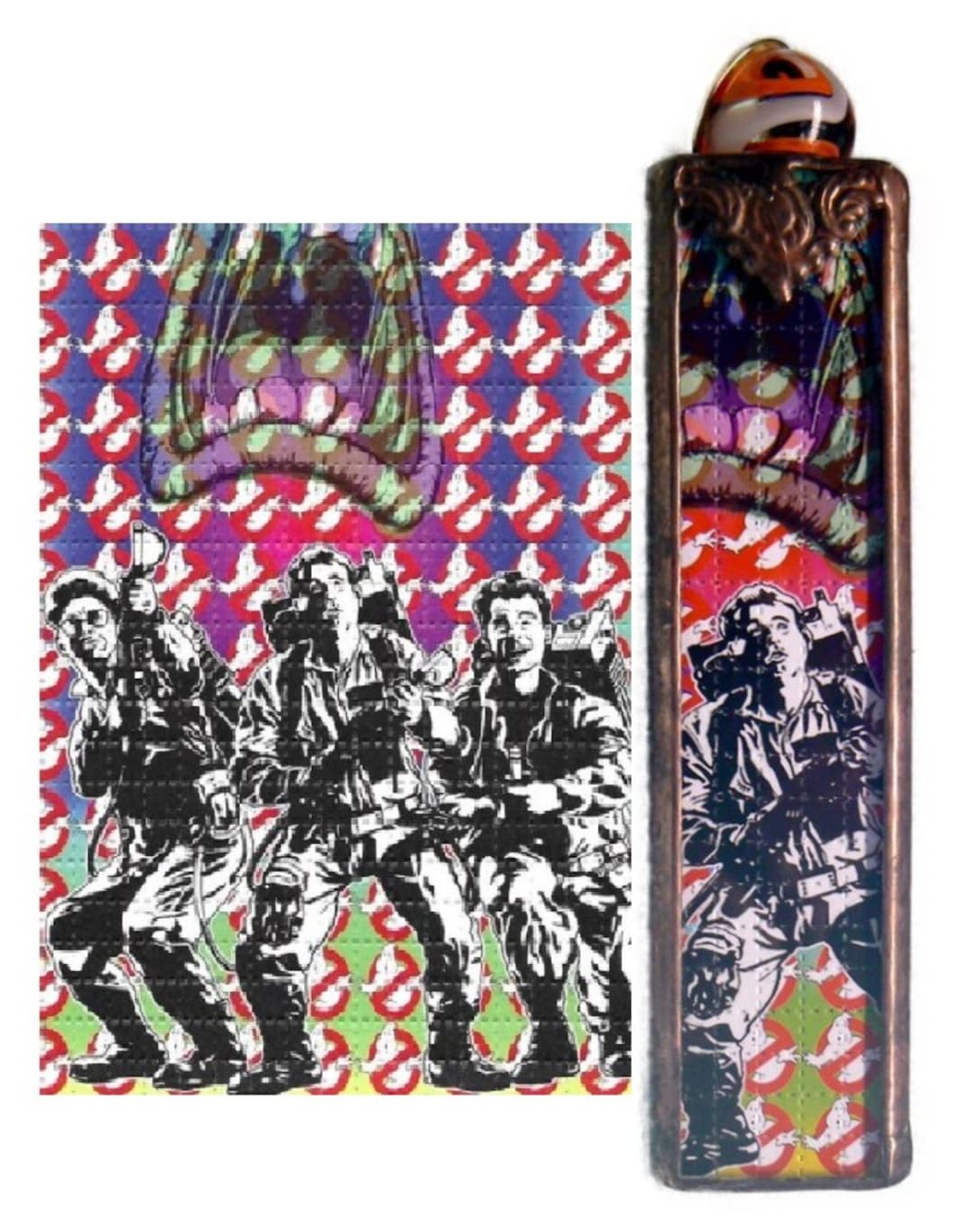 BUSTING GHOSTS - Special Order 6.5 Inch LSD Blotter Art Marblescope - Etsy