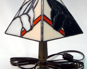 Four Sided Black and White Cat Lamp