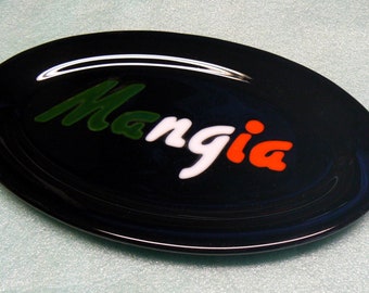 MANGIA Italian Fused Oval Platter