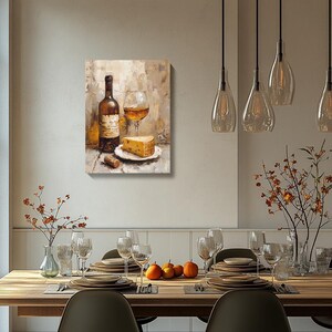 Vino con Gauguin, stampa artistica su carta d'archivio, decorazione da parete per sala da pranzo, arte pittorica da cucina, stile olio impasto, regalo di inaugurazione della casa immagine 4