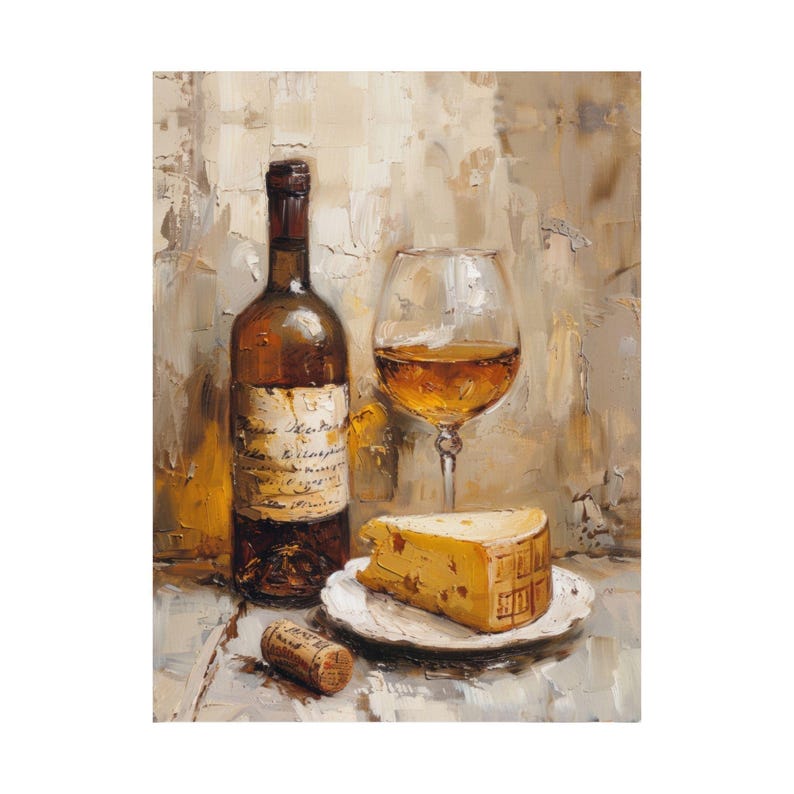 Vino con Gauguin, stampa artistica su carta d'archivio, decorazione da parete per sala da pranzo, arte pittorica da cucina, stile olio impasto, regalo di inaugurazione della casa immagine 2