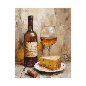 Vino con Gauguin, stampa artistica su carta d'archivio, decorazione da parete per sala da pranzo, arte pittorica da cucina, stile olio impasto, regalo di inaugurazione della casa immagine 1