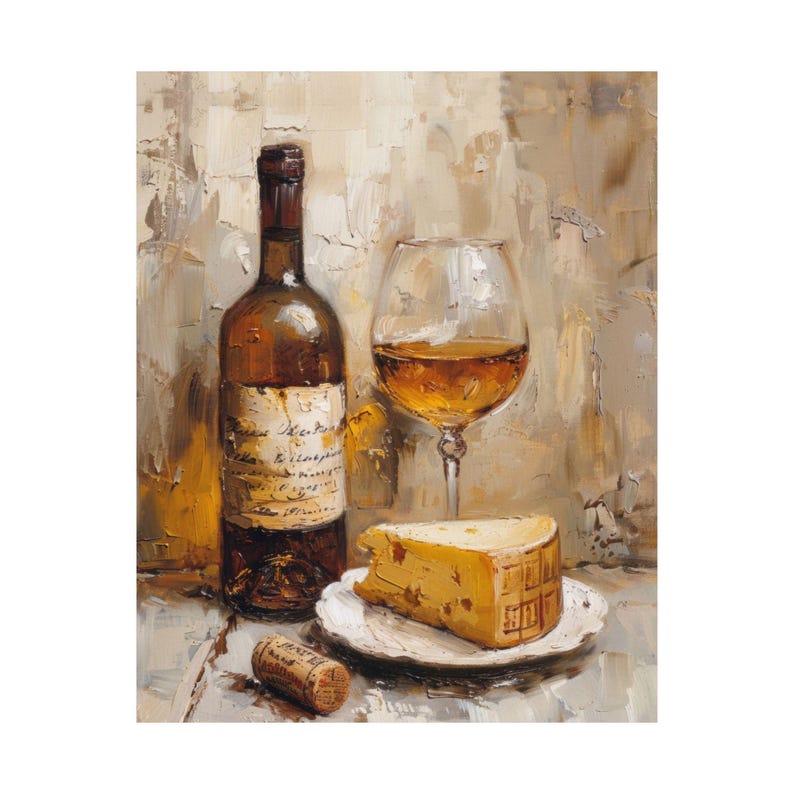 Vino con Gauguin, stampa artistica su carta d'archivio, decorazione da parete per sala da pranzo, arte pittorica da cucina, stile olio impasto, regalo di inaugurazione della casa immagine 1