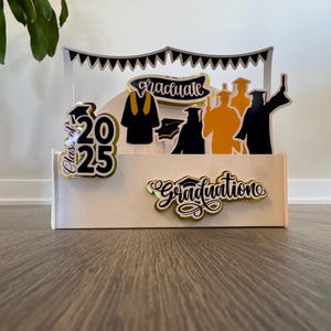 Carte de remise des diplômes 3D faite main - Personnalisable, design pop-up, cadeau parfait pour les diplômés, souvenir unique