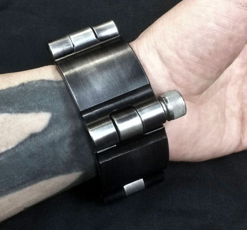 Antiqued Machined Aluminum Cuff