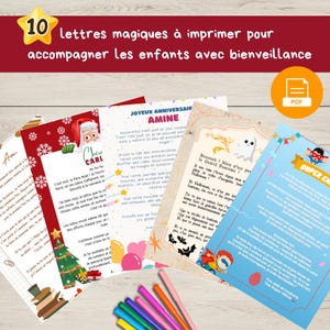 Letras mágicas para personalizar para niños - Ánimos, emociones, rituales de cuidado para imprimir - Vuelta al cole, miedos, avances, celebraciones