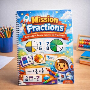 Livret d'activités Fractions 7-10 ans – 20 activités effaçables + corrections | Cahier réutilisable mathématiques | Soutien scolaire