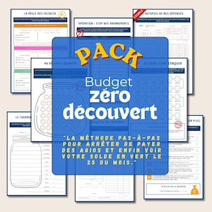 Budgetpaket ohne Dispokredit – Druckbarer und digitaler Sparplaner für GoodNotes, Geldmanagement-Methode, Französischer Budgetplaner – PDF