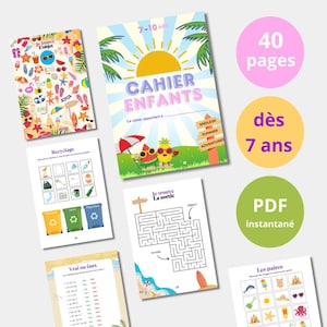 Summer Educational Activities for 7-10 Year Olds PDF | Printable Montessori Games | Observation, Motor Skills, Memory & More