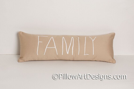Almohada larga y delgada 6 x 18 beige blanco familia Etsy Espa a