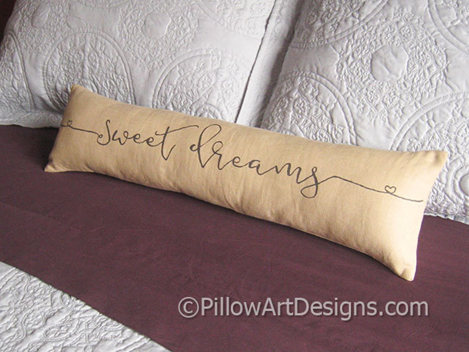 Sweet Dreams Pillow 6 X 18 Hand Painted Made in Canada Etsy