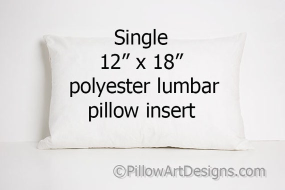 Lumbar Pillow Insert 12 X 18 Inch Polyester Etsy