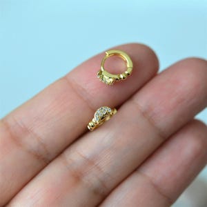 316L Steel Crescent Moon Hoop Piercing Sold as a set of 2 in gold or silver color – Tragus, Helix, Cartilage - Moon Piercing 2 pieces ! ! !