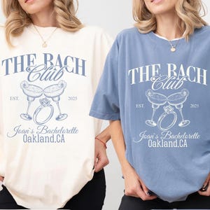 The Bach Club Bachelorette Shirts Bach Shirt Social Club Bach Club Shirts Bachelorette Party Shirts Bachelorette Comfort Colors Shirts