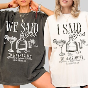 Margaritas and Matrimony Comfort Colors Tee Luxury Bachelorette Party Shirts Margs And Matrimony Tequila Bachelorette Party Shirt Bridal Tee