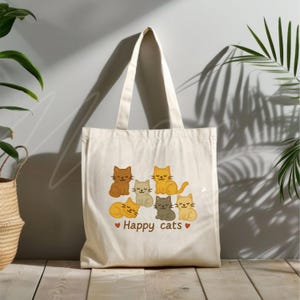 Happy Cat Embroidery Design Cute Animal Stitch Pattern Cartoon Cat Machine Embroidery File Kawaii Cat Art Whimsical Pet Embroidery File DIY