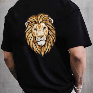 Majestic Lion Embroidery File Wild Jungle King Design Powerful Animal Pattern Big Cat Stitch For Jacket Back Safari Predator Art