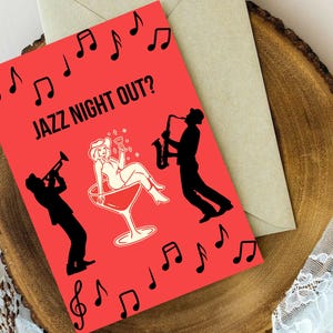 Jazz Night Out inspiriert Karte