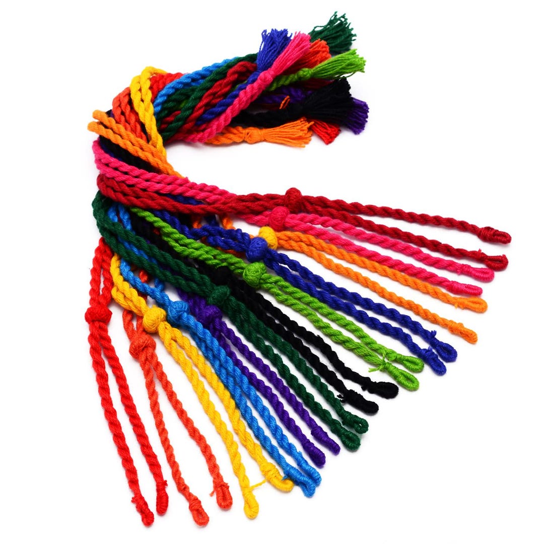 Lot of 60pc in Assorted Color Handicrafts Back Rope Dori Adjustable ...