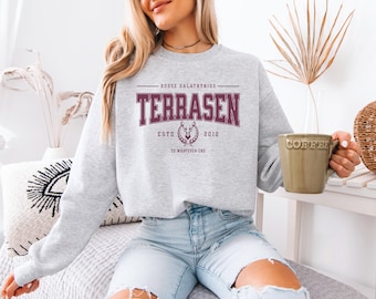 Terrasen College Sweatshirt, Throne of Glass Merch, Sarah J Mass
