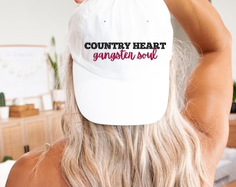 Country Heart Gangster Soul Embroidered Baseball Hat