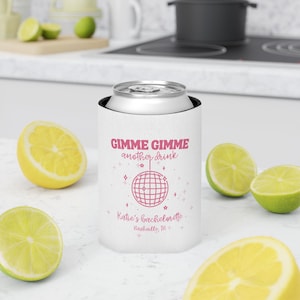 Custom Mamma Mia Bachelorette Can Cooler: Personalized Disco Party Favor