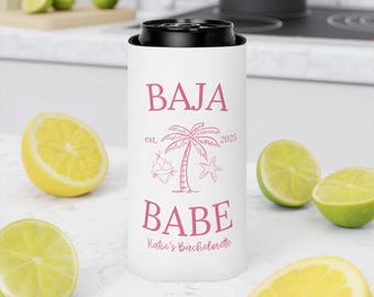 Personalized Bachelorette Can Cooler: Baja Party Favor