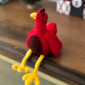 Handmade Wooly Chicken | Cute Wool Plush - farmhouse chicken for your desk, Mini animal stuffie, Farmhouse Decor, Gift for Chicken Lovers