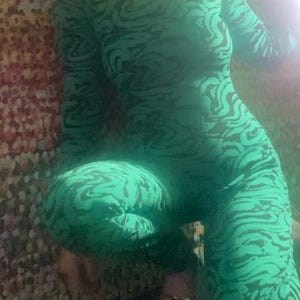 Green Goddess Catsuit - Stretchy Polyester - Size US 6