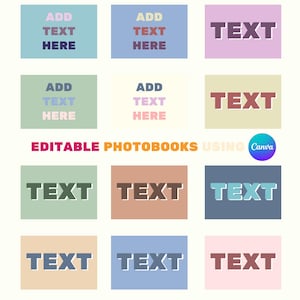 Minimalist Colourfull Photobook  | Customizable Coffee Table Book using Canva | A5 format