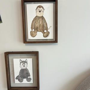 Personalized Custom Lovey Painting | Watercolor Portrait | Stuffed Animal Toy Illustration | Nursery Wall Art Decoration image 16