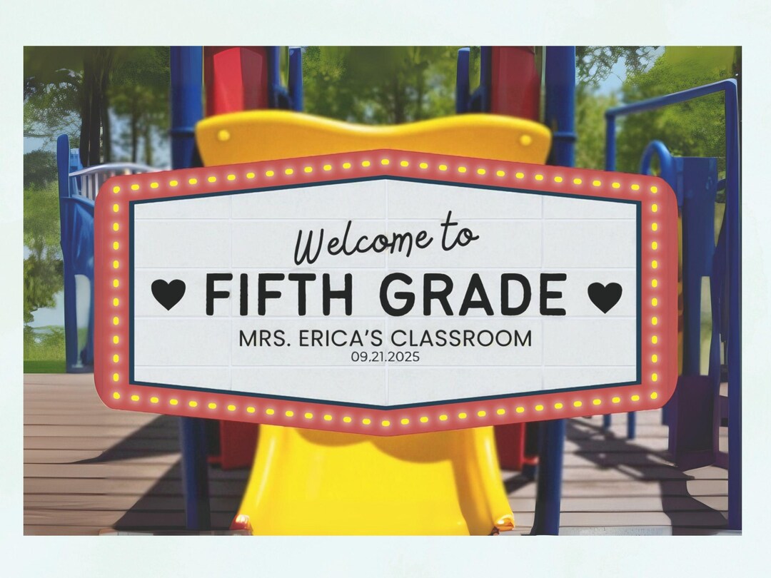 Editable Marquee Sign Template Party, Wedding, Classroom Decor (canva