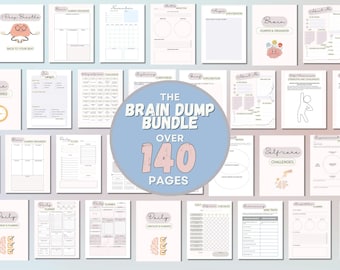 ADHD Brain Dump Printable Bundle: Daily Planner, Mood Tracker (PDF Download)