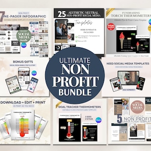 Non Profit Bundle Editable Template NonProfit Flyer Fundraiser Instagram Social Media Template Social Volunteer InfoGraphic Newsletter Flyer
