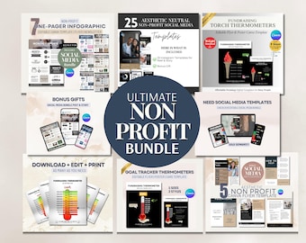 Nonprofit Canva Template Bundle: Infographics, Flyers, Social Media (Digital Download)