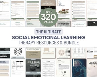 Emotional Regulation Worksheets Bundle: Mental Health, Mindfulness (Commercial Use) (Digital Download)