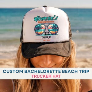 Custom Trucker Hat Bachelorette Party Personalized Hat for Bridesmaids Squad Cap Matching Team Bride Trucker Hat Bachelor Party Beach Party