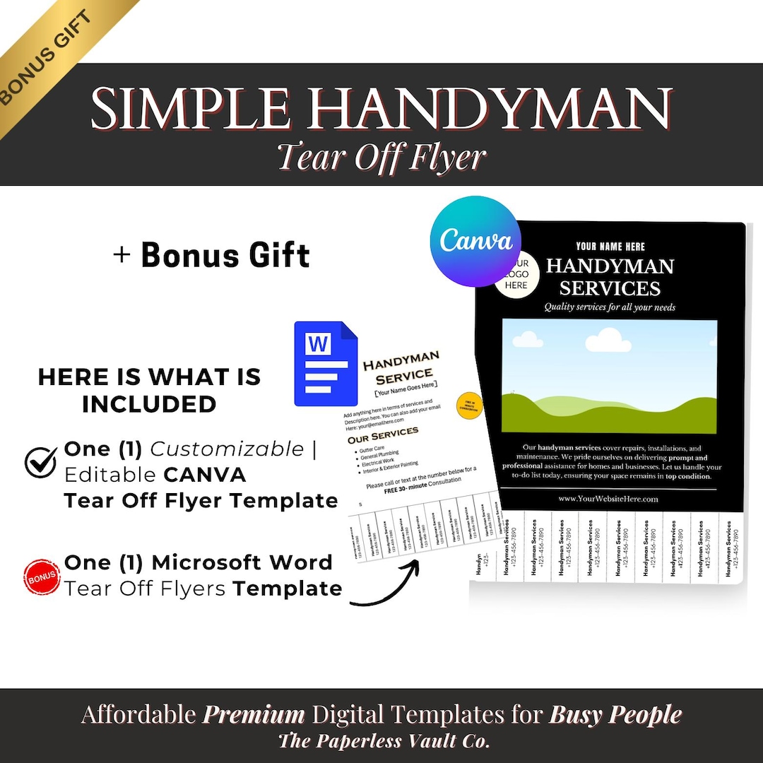 Image 9 for Tear Off Flyer Template Free