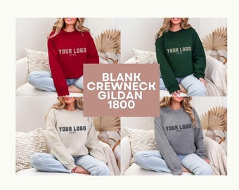 Gildan Crewneck 18000 Adult Blank Sublimation Sweatshirt Plain Crewneck for Sublimation Embroidery Pack of Sweatshirt Nothing on It