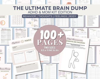 ADHD Brain Dump Printable Planner: Anxiety & Thought Organizer (PDF Download) Mom Planner