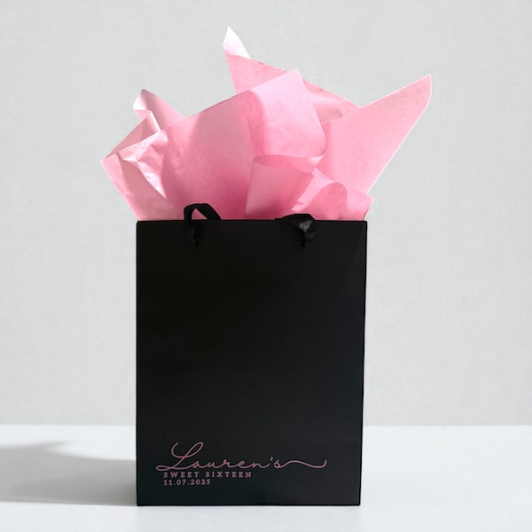 Personalized Empty Gift Bag for Guests Favor Bridal Shower Bridesmaid Luxury Gift Bag for Party Favor Bag 50th Dinner Birthday Wine Swag Bag