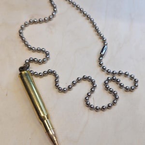 30-06 Springfield kulhänge | Militär ammunitionshalsband, 60 cm kedja