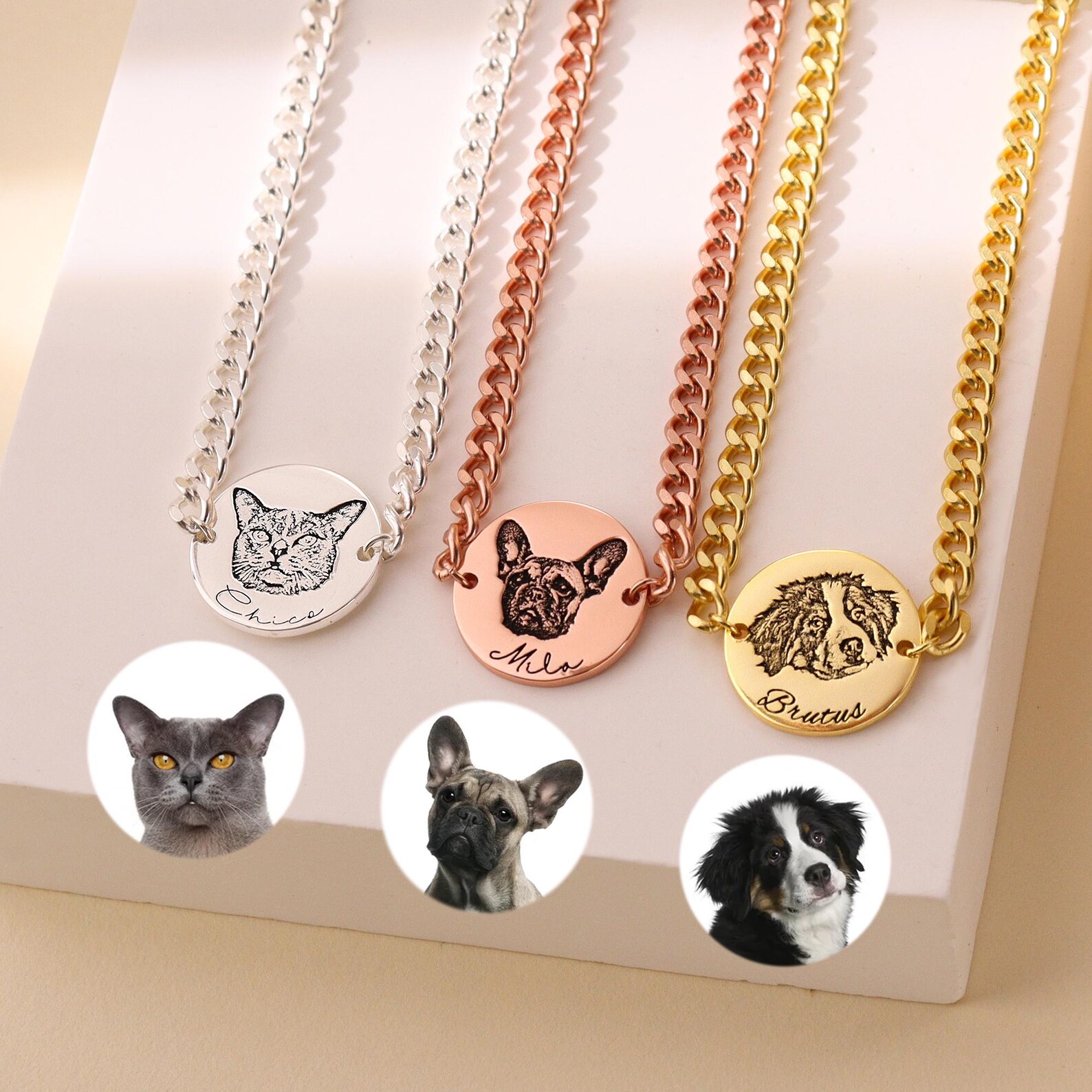 Pet Portrait Custom Bracelet for Dog Mom, Pet Photo Bracelet ...