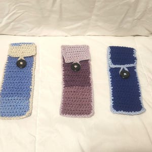 外出先で使えるハンドメイドかぎ針編みペンケース